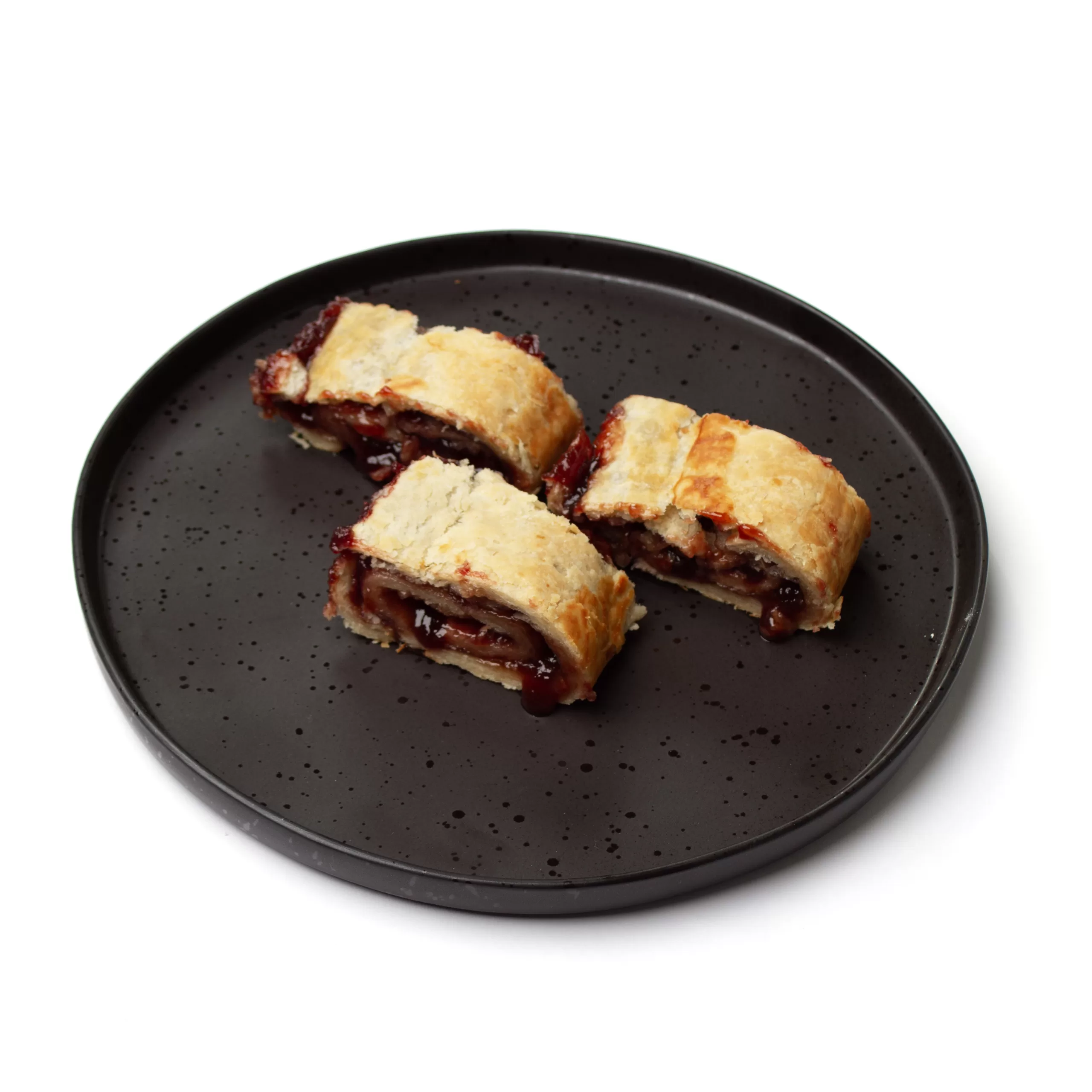 Jam roly-poly portions